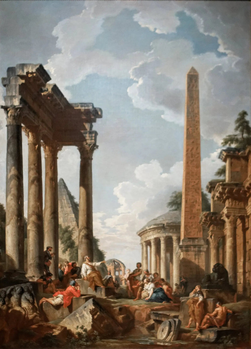 Caprice arkitektonisk med predikant i romerske ruiner - Giovanni Paolo Panini

Source:
Caprice architectural avec prédicateur dans des ruines romaines - Giovanni Paolo Panini