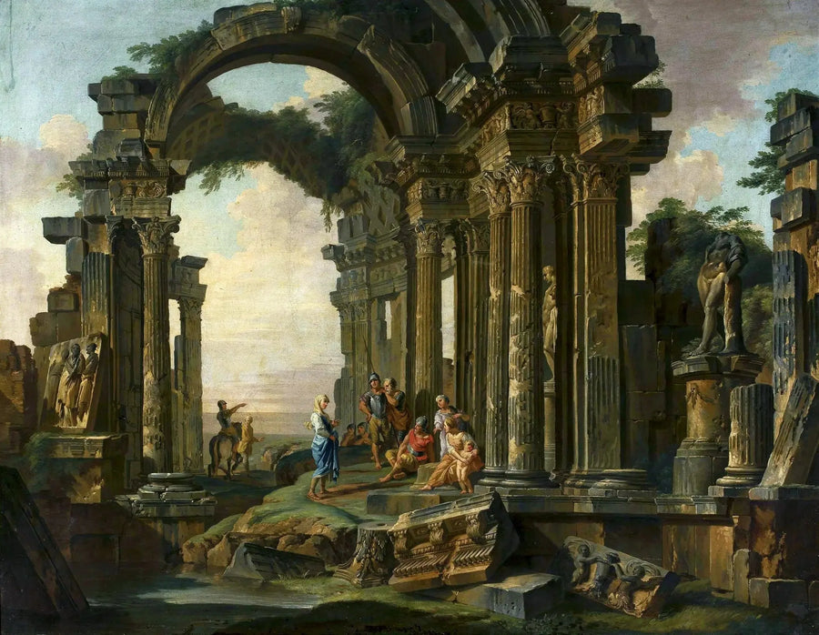 Caprice arkitektonisk med romerske ruiner - Giovanni Paolo Panini

Source:
Caprice architectural avec ruines romaines - Giovanni Paolo Panini