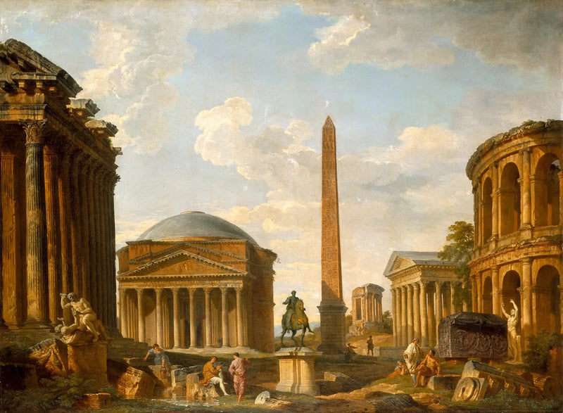 Caprice romain : Panthéon og andre monumenter - Giovanni Paolo Panini

Source:
Caprice romain : le Panthéon et autres monuments - Giovanni Paolo Panini