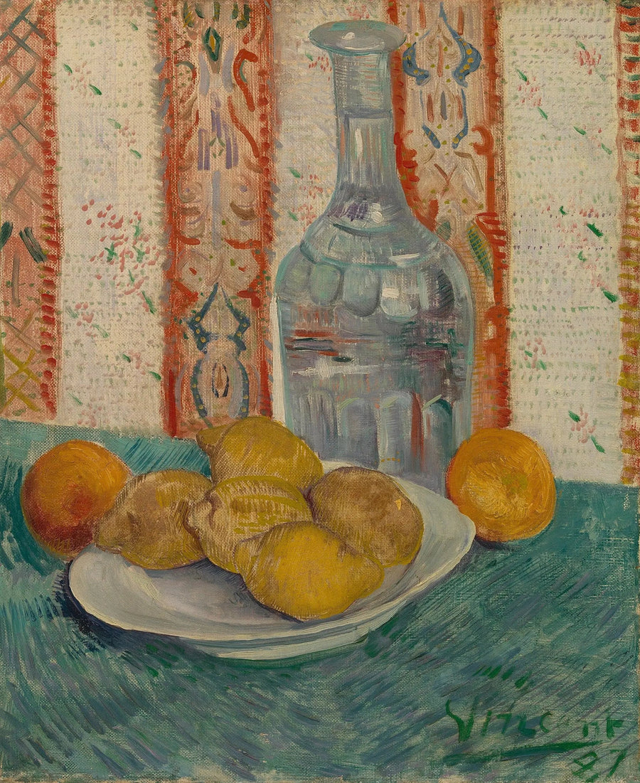 Karaffel og fat med sitrusfrukter - Vincent van Gogh