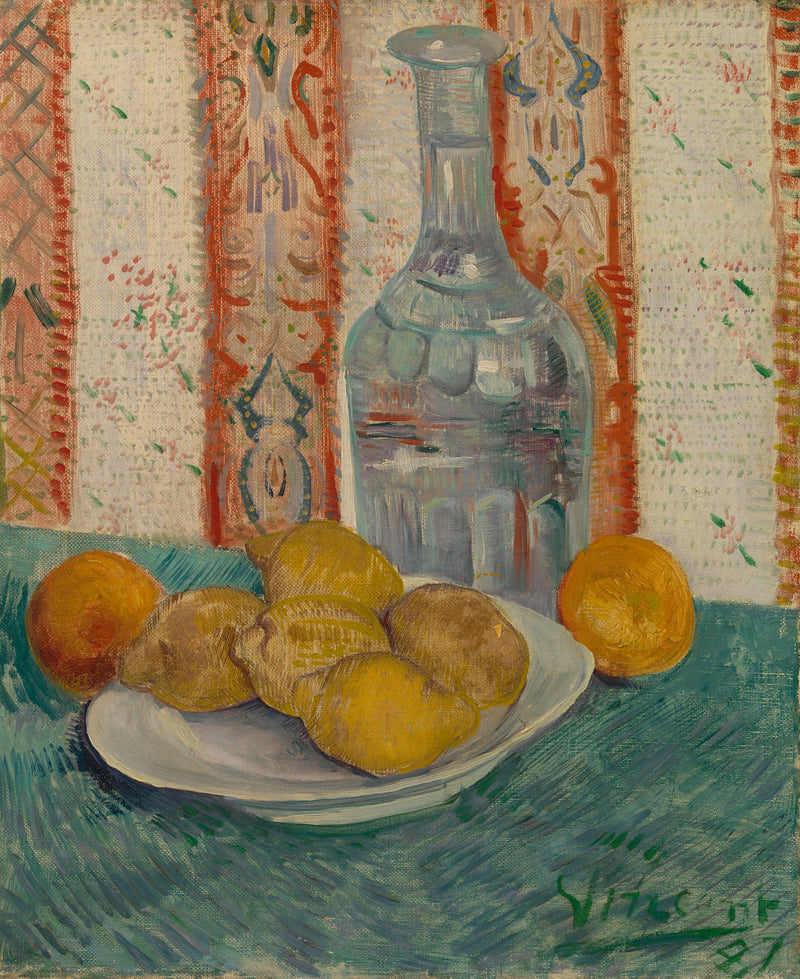 Karaffel og fat med sitrusfrukter - Vincent van Gogh