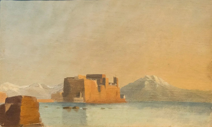 Slottet Ovo og Napoli-bukten - Edgar Degas