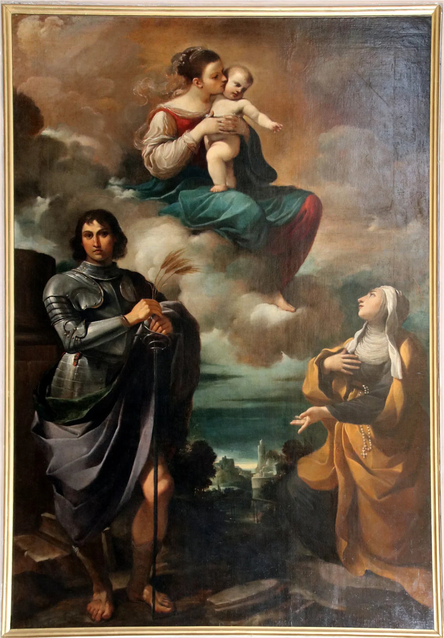 Kategori: Madonna med barn i herlighet med San Pancrazio og en helgen nonne - Guercino
