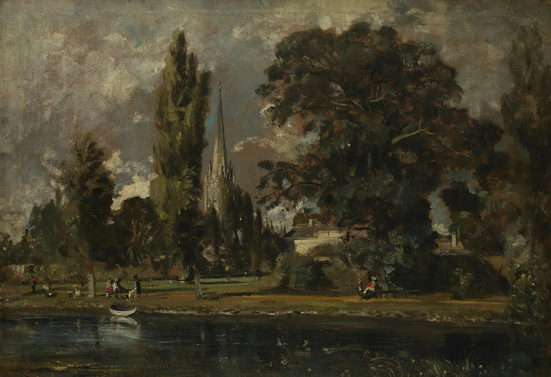 Salisbury-katedralen og Leadenhall fra Avon-elven - John Constable