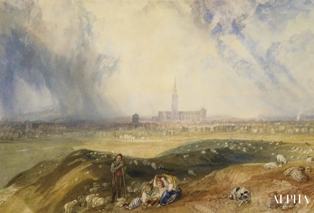 Cathédrale de Salisbury - William Turner - Reproductions de tableaux et peintures haut de gamme