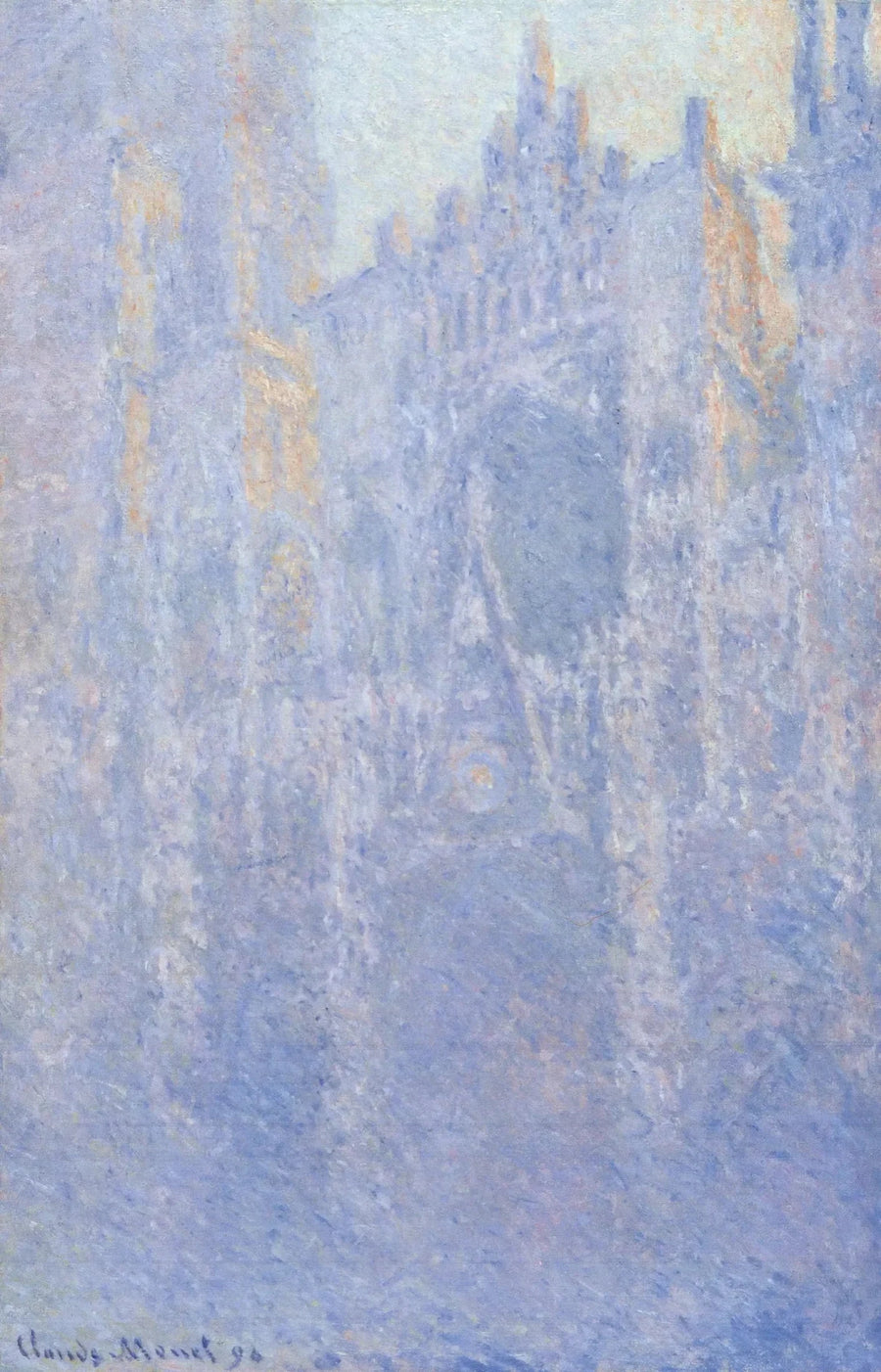 Rouen katedral, morgentåke W1352 - Claude Monet