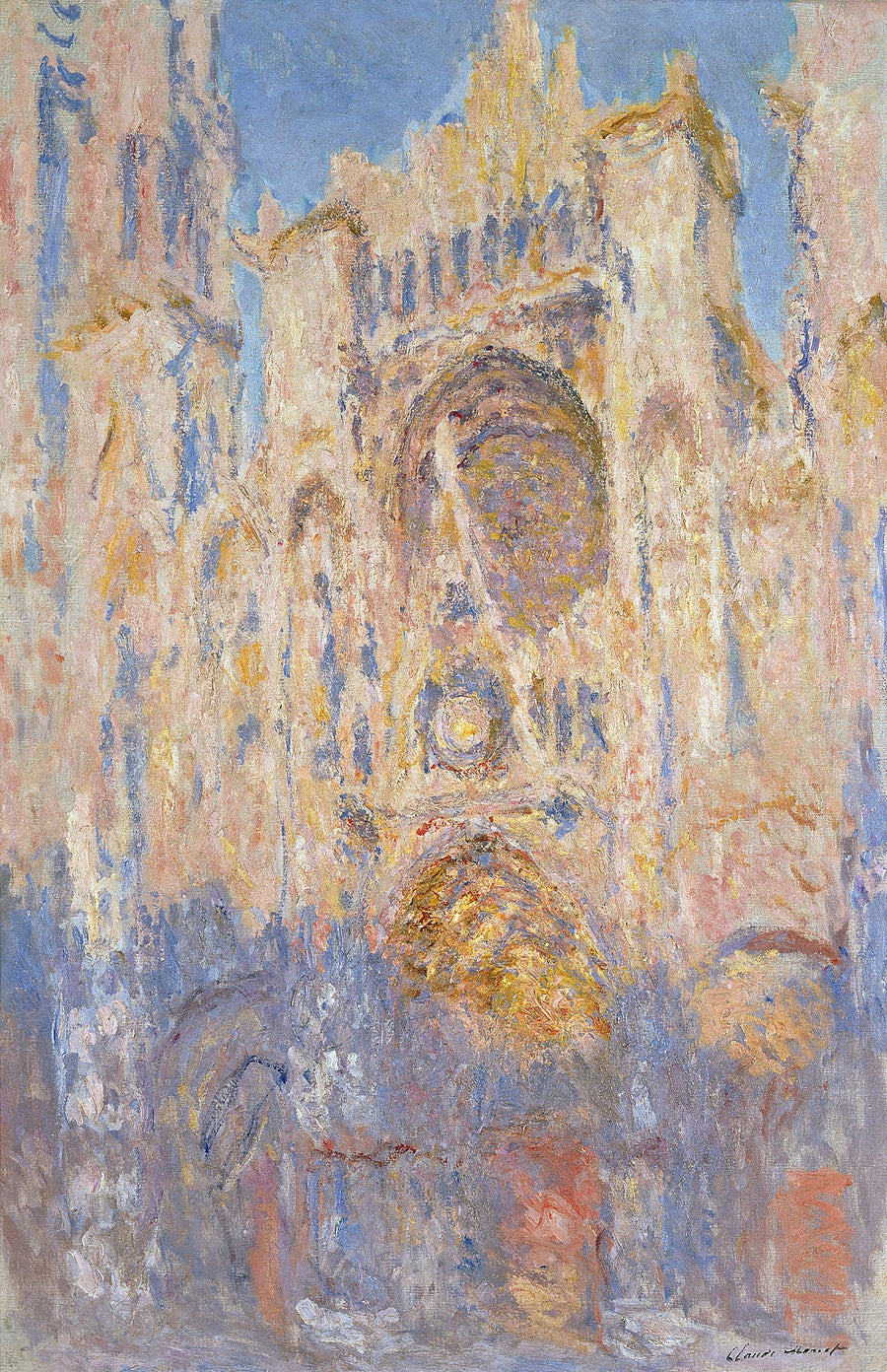 Rouen-katedralen, soleffekt, slutten av dagen W1327 - Claude Monet