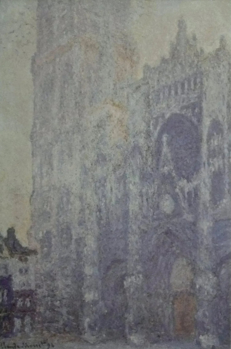 Rouen-katedralen, portalen og Saint-Romain-tårnet, morgenlys - Claude Monet