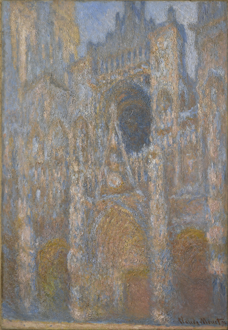 Rouen-katedralen, portalen, midt på dagen - Claude Monet