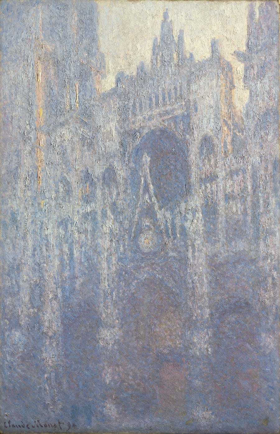 Portalen til Rouen-katedralen, morgeneffekt W1354 - Claude Monet