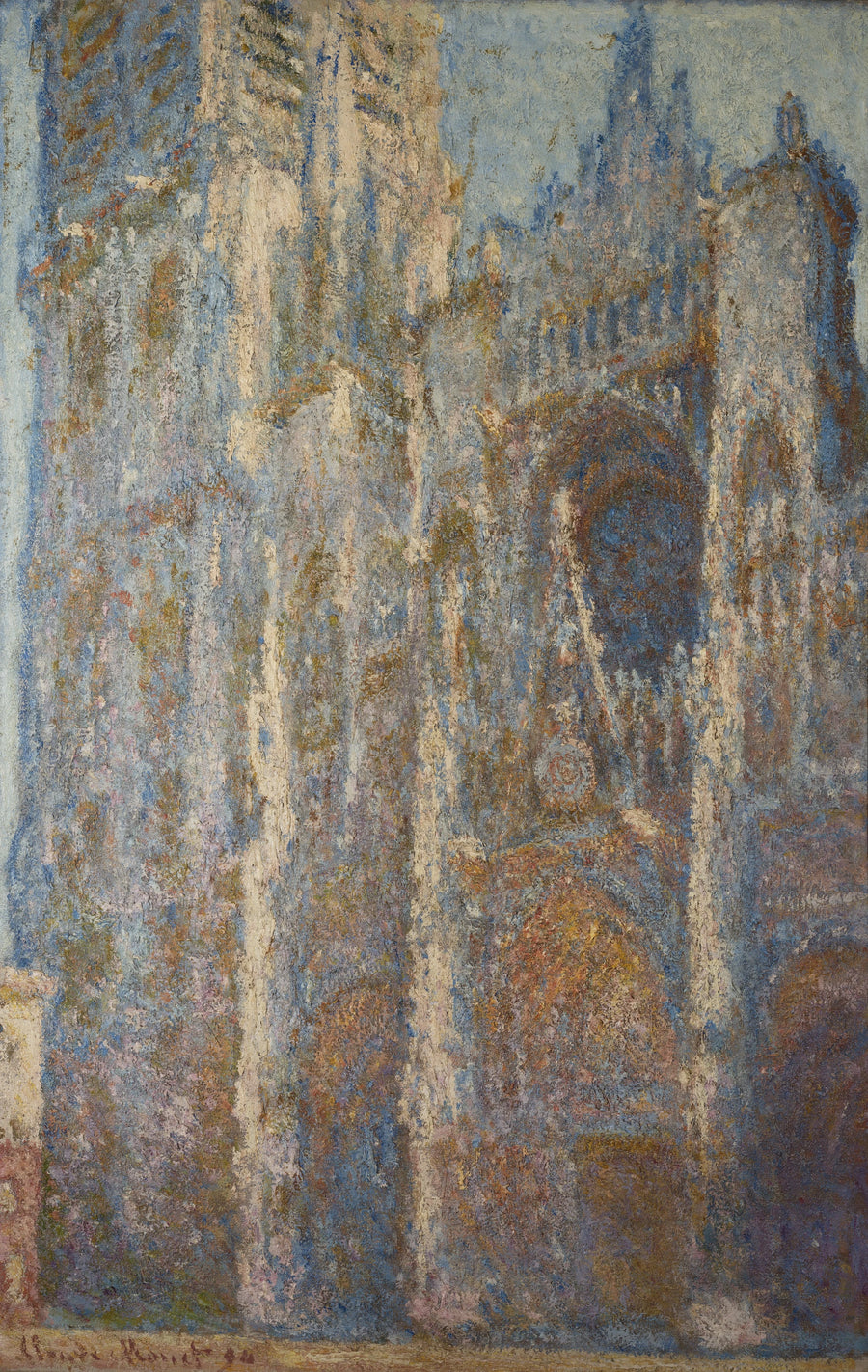 Rouen-katedralen, portalen og Albane-tårnet, middag W1350 - Claude Monet