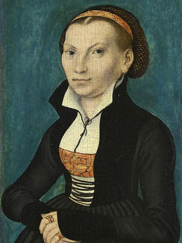 Catherine de Bora, til midjen, vendt mot høyre - Lucas Cranach den eldre