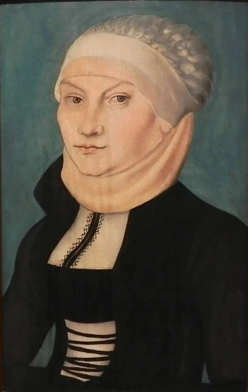 Catherine de Bora, en bust, ser mot venstre - Lucas Cranach den eldre