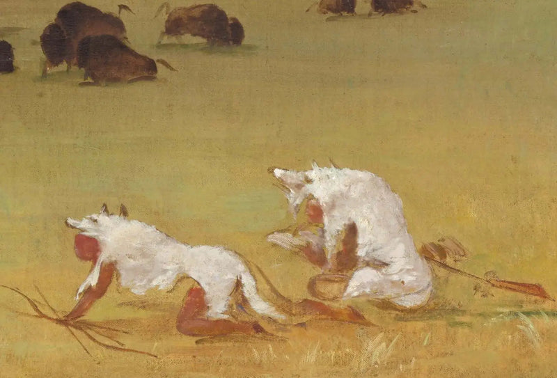 Catlin og hans indiske guide nærmer seg bisonen under hvite ulvehuder

Source:
Catlin et son guide indien s'approchant du bison sous des peaux de loup blanc - George Catlin