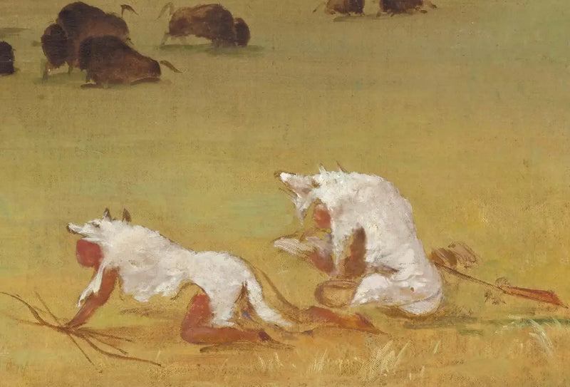 Catlin og hans indiske guide nærmer seg bisonen under hvite ulvehuder

Source:
Catlin et son guide indien s'approchant du bison sous des peaux de loup blanc - George Catlin