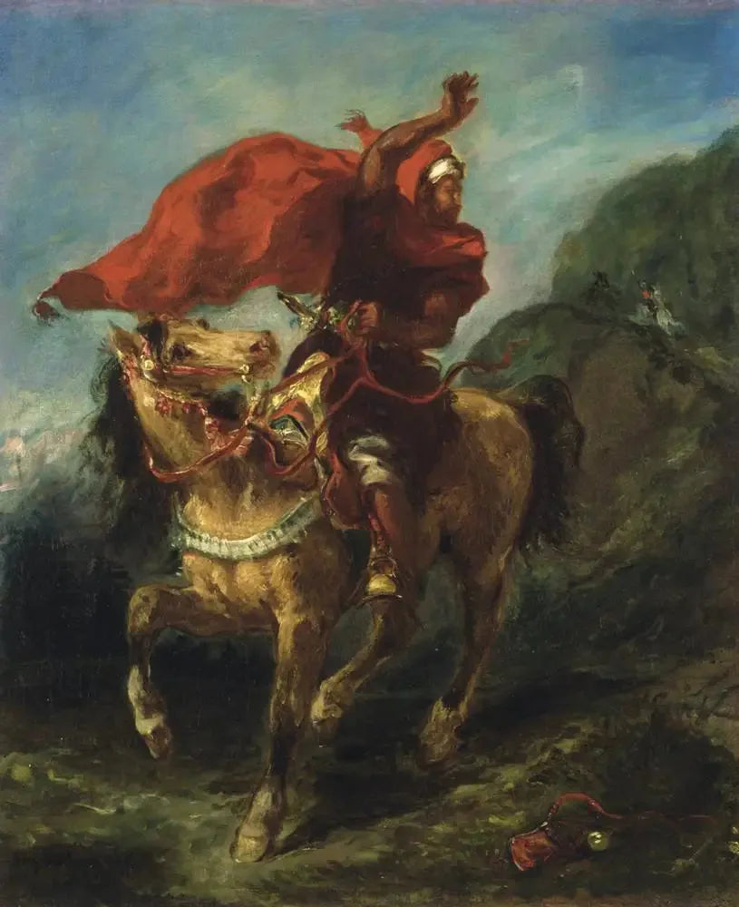 Arabisk rytter som gir et signal - Eugène Delacroix