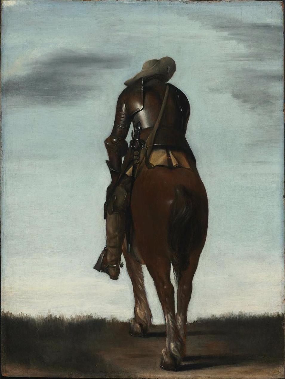 Cavalier vu de dos - Gerard ter Borch image 1 reproduction d’œuvre d’art à l’huile