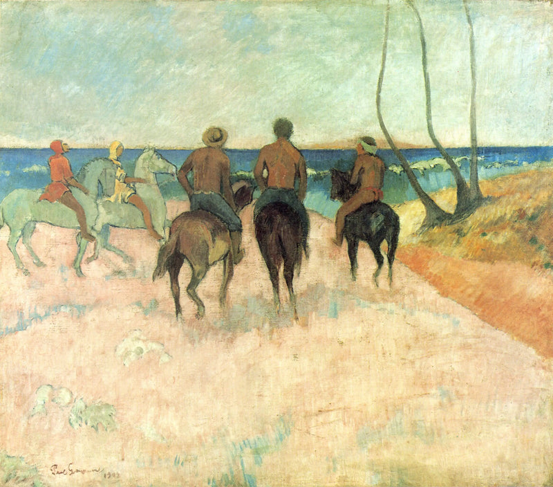 Ryttere på stranden (I) - Paul Gauguin