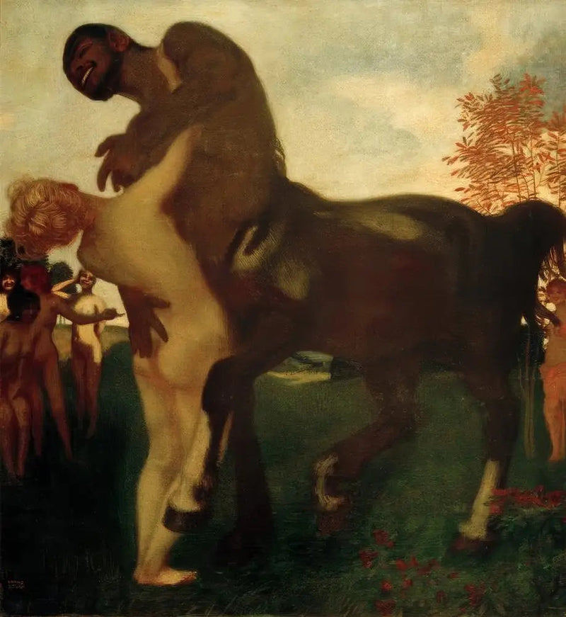 Centaure og Nymfe - Franz Von Stuck