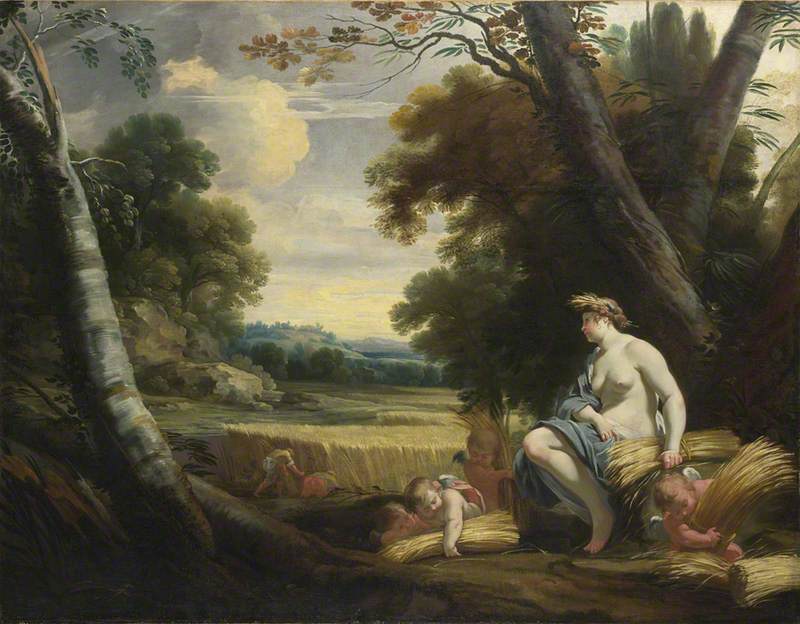Cérès og cupidoer som høster - Simon Vouet