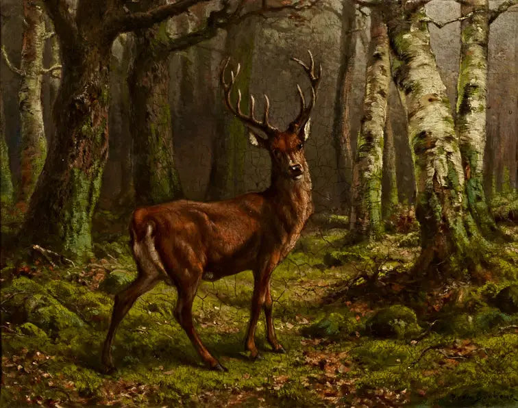 Hjort i skogen - Rosa Bonheur
