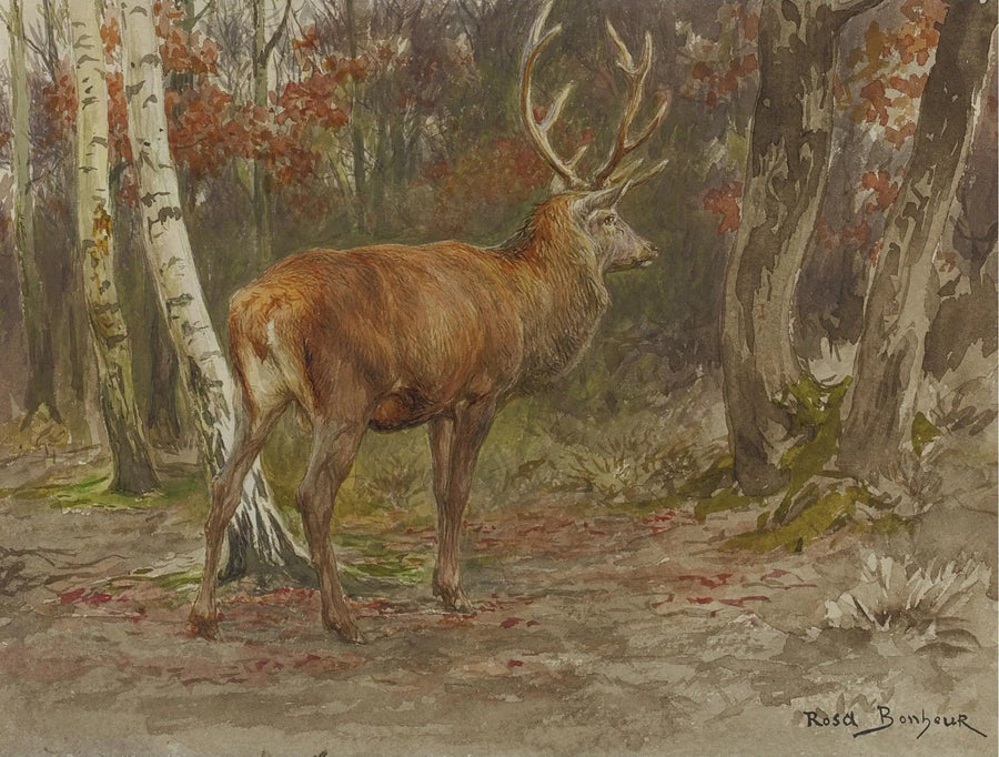 Vaktende hjort - Rosa Bonheur