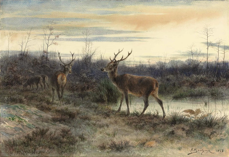 Hjort i Fontainebleau-skogen - Rosa Bonheur