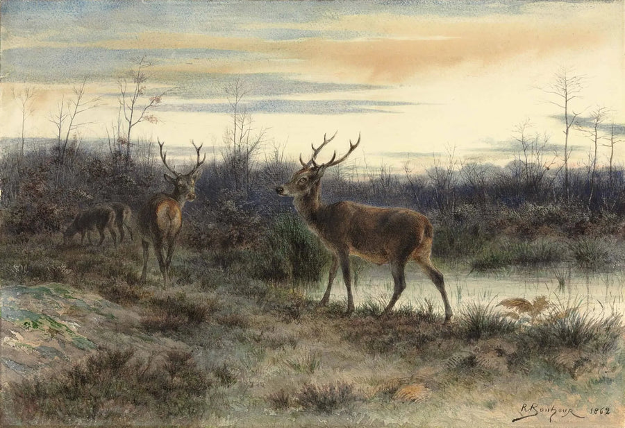 Hjort i Fontainebleau-skogen - Rosa Bonheur
