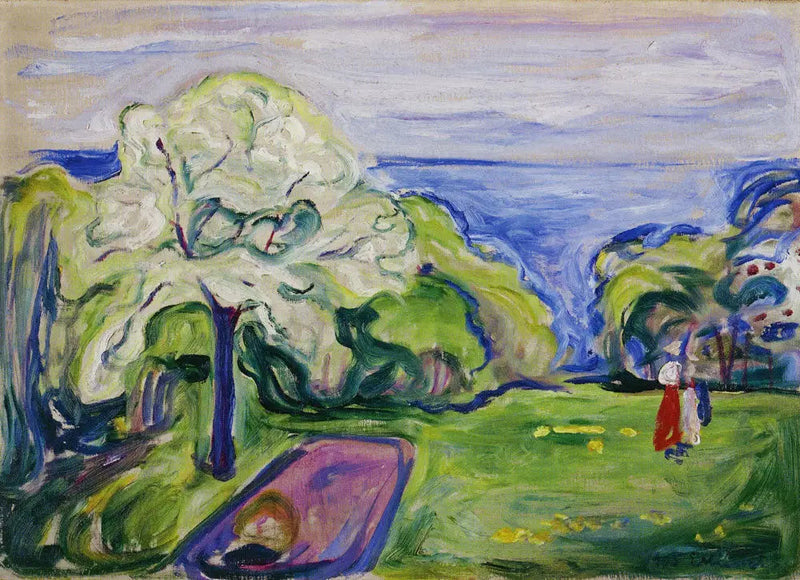 Blomstrende kirsebærtre - Edvard Munch