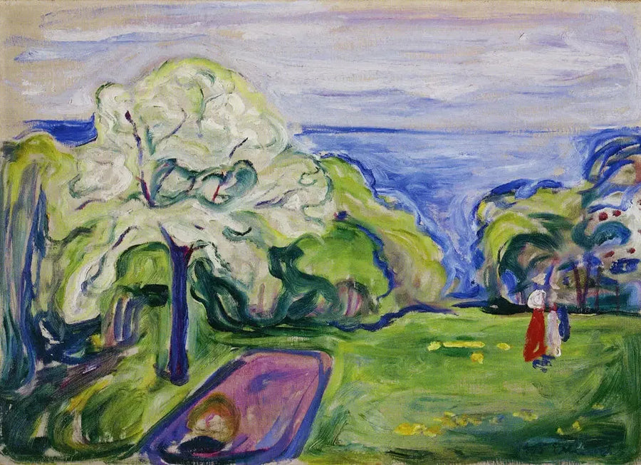 Blomstrende kirsebærtre - Edvard Munch