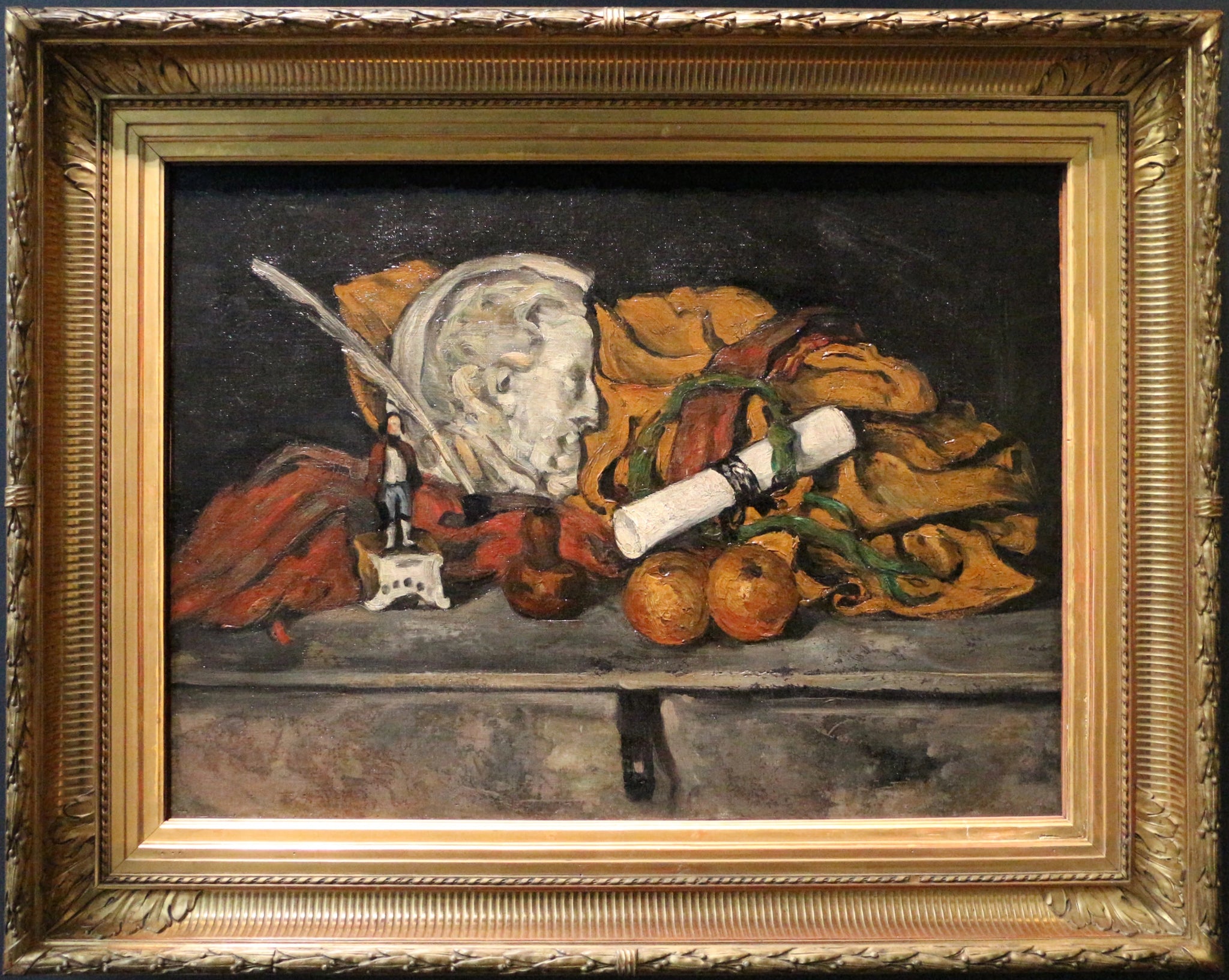 Les Accessoires de Cézanne, 1872, photographie de la toile encadrée au musée d’Orsay – reproduction peinture à l’huile sur toile