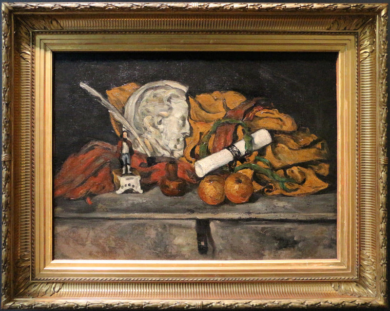 Cézannes Tilbehør. Stilleben med medaljong av Philippe Solari - Paul Cézanne