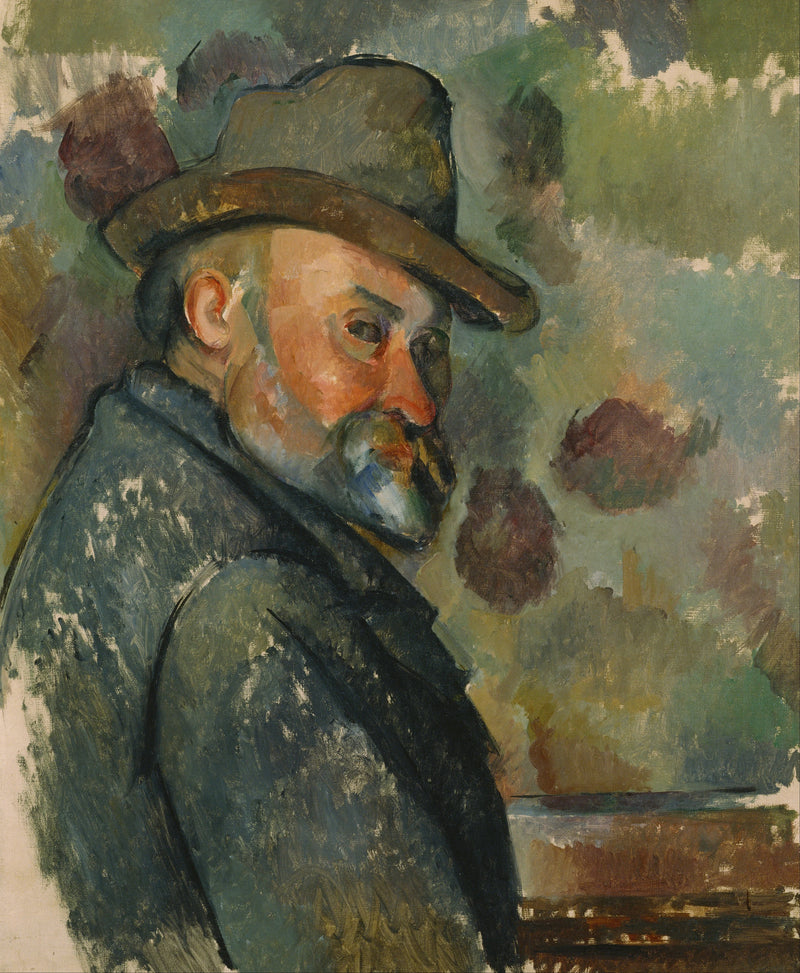 Selvportrett med hatt - Paul Cézanne