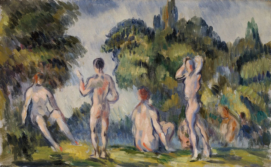 Badende menn og kvinner - Paul Cézanne