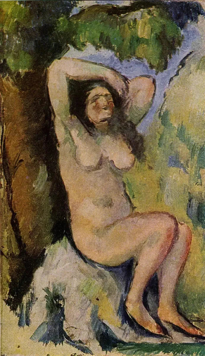 Sittende badende - Paul Cézanne