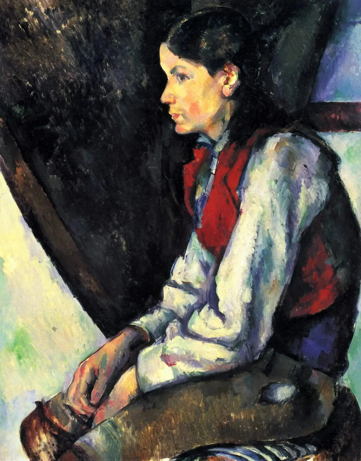 Gutten i den røde vesten, 1888 -1890 - Paul Cézanne