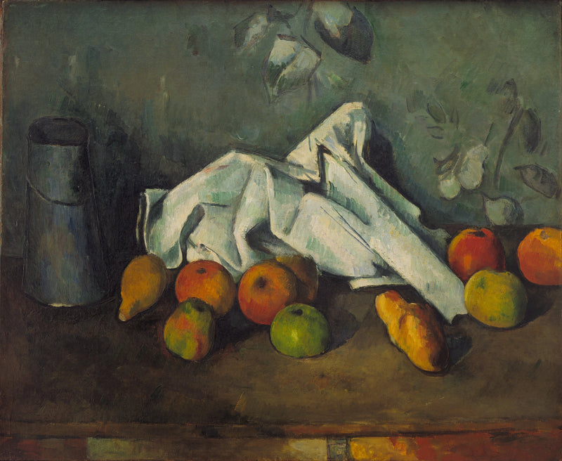 Melkkartong og epler - Paul Cézanne