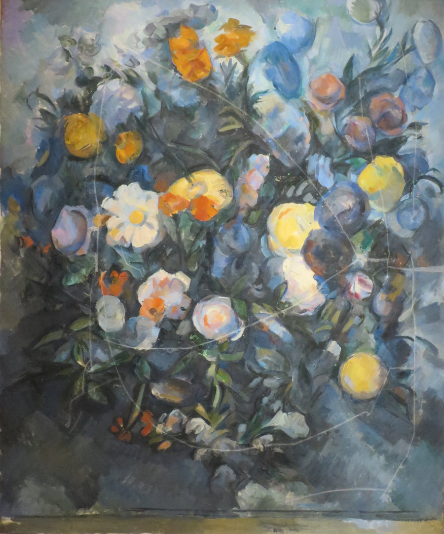 Blomsterbukett, etter Delacroix - Paul Cézanne