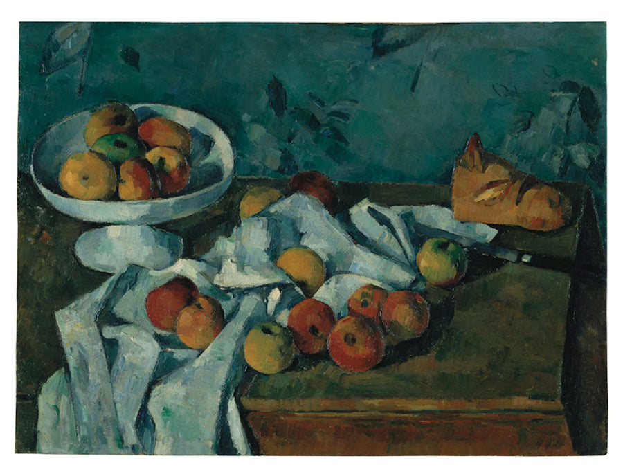 Fruktskål, epler og brød - Paul Cézanne