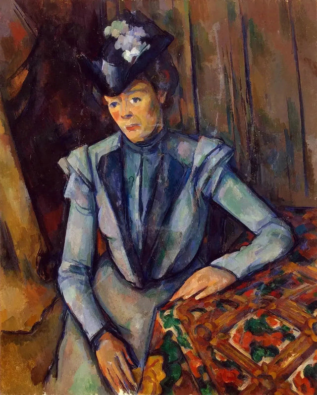 The Lady in Blue, rundt 1900-1904--- Paul Cézanne