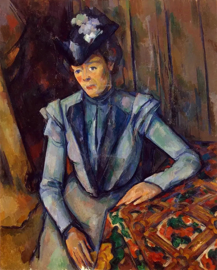 The Lady in Blue, rundt 1900-1904--- Paul Cézanne