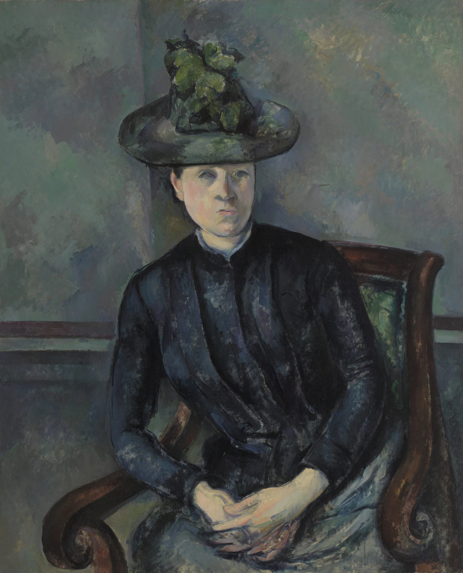 Madame Cézanne med grønn hatt - Paul Cézanne
