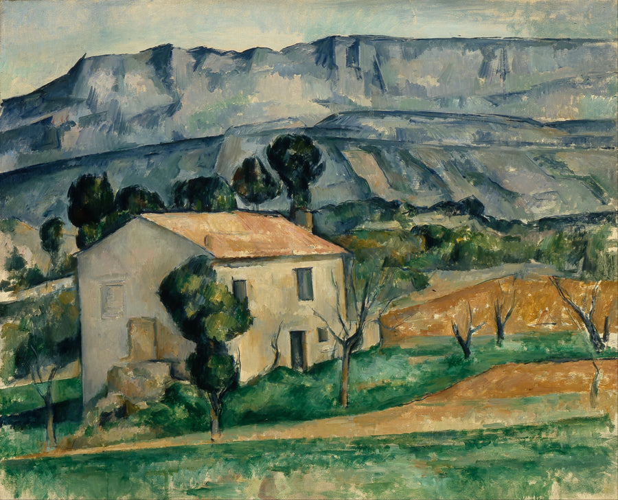 Hus foran Sainte-Victoire nær Gardanne - Paul Cézanne