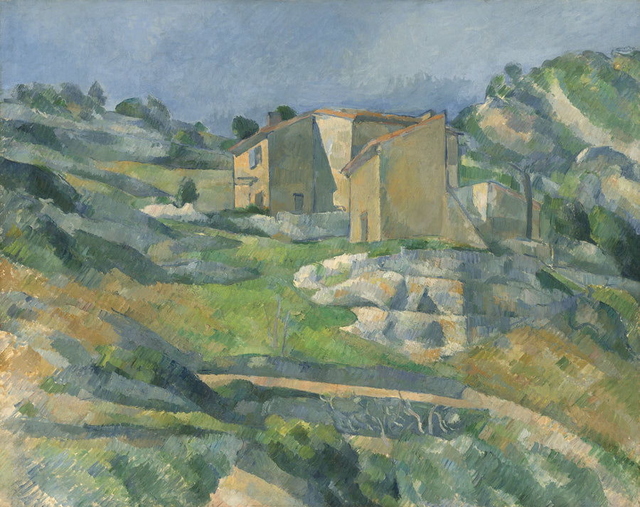 Hus i Provence: Riaux-dalen nær Estaque - Paul Cézanne