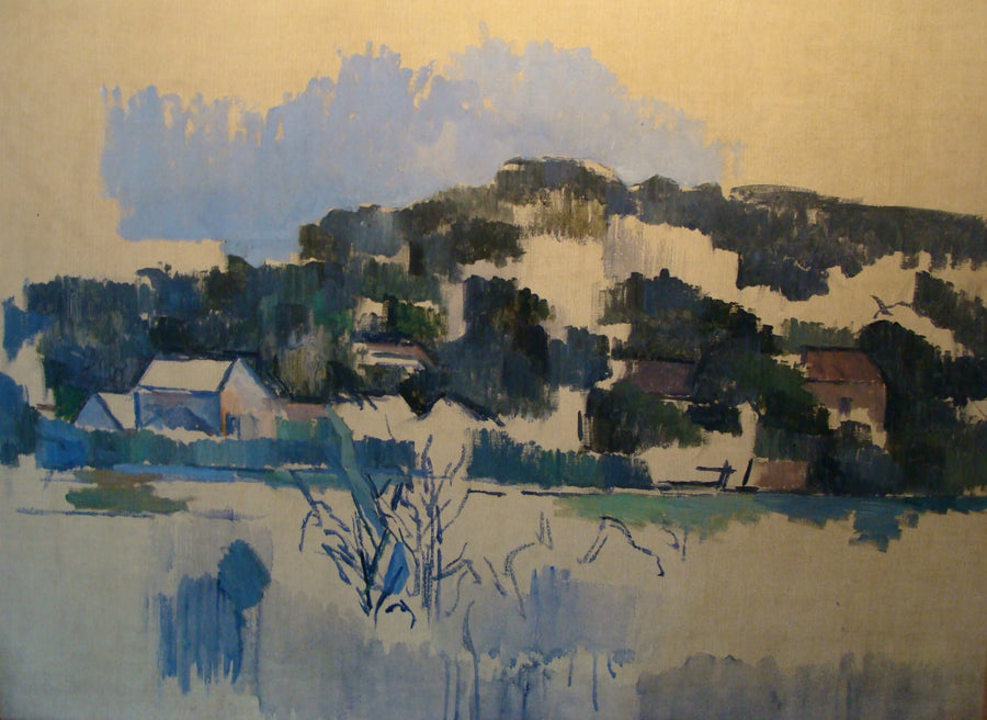 Hus på åsen - Paul Cézanne
