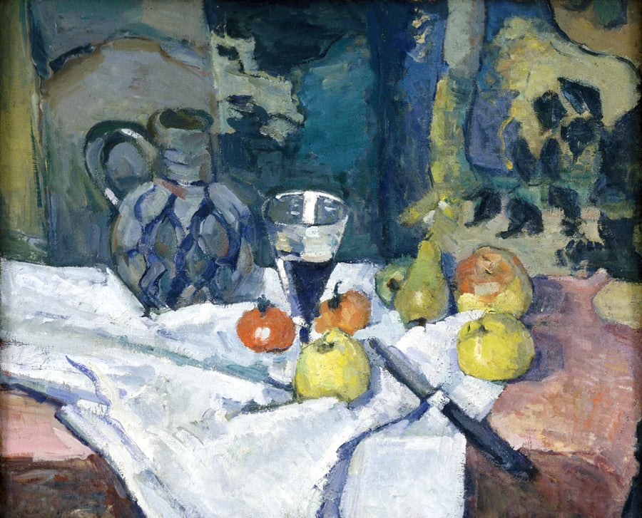 Stilleben med steingods krukke - Paul Cézanne