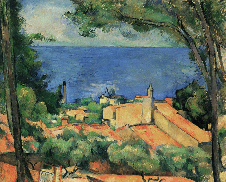 L'Estaque med røde tak - Paul Cézanne