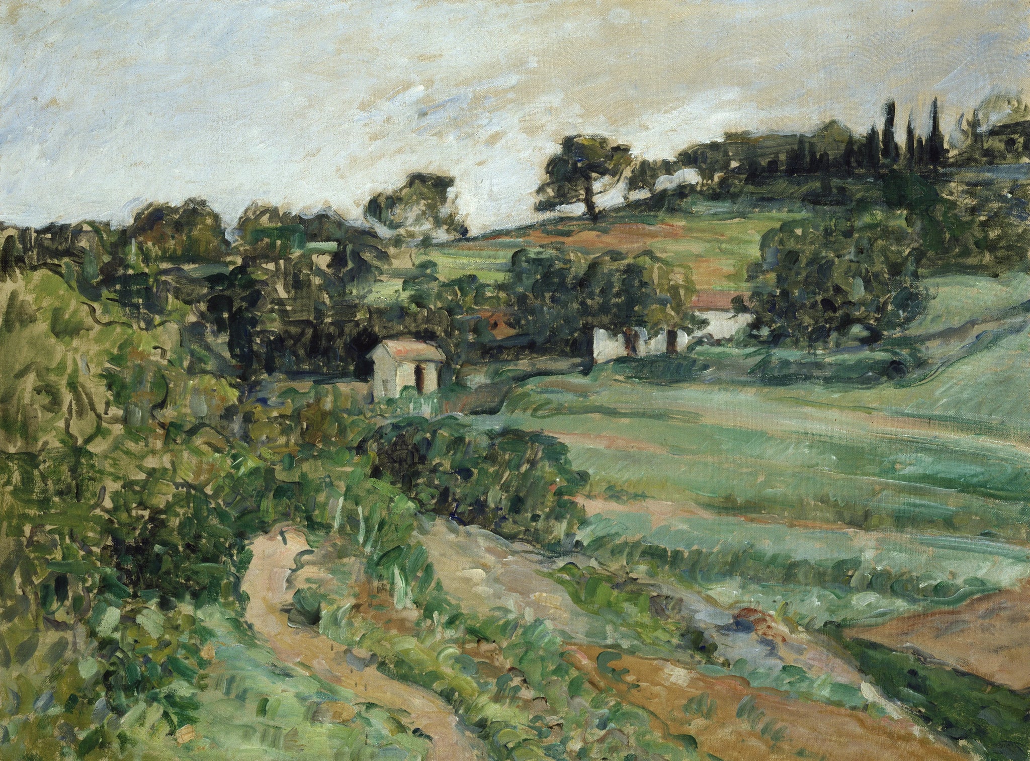 Paysage vers 1879 de Paul Cézanne à la Fondation Bührle – reproduction peinture à l’huile sur toile