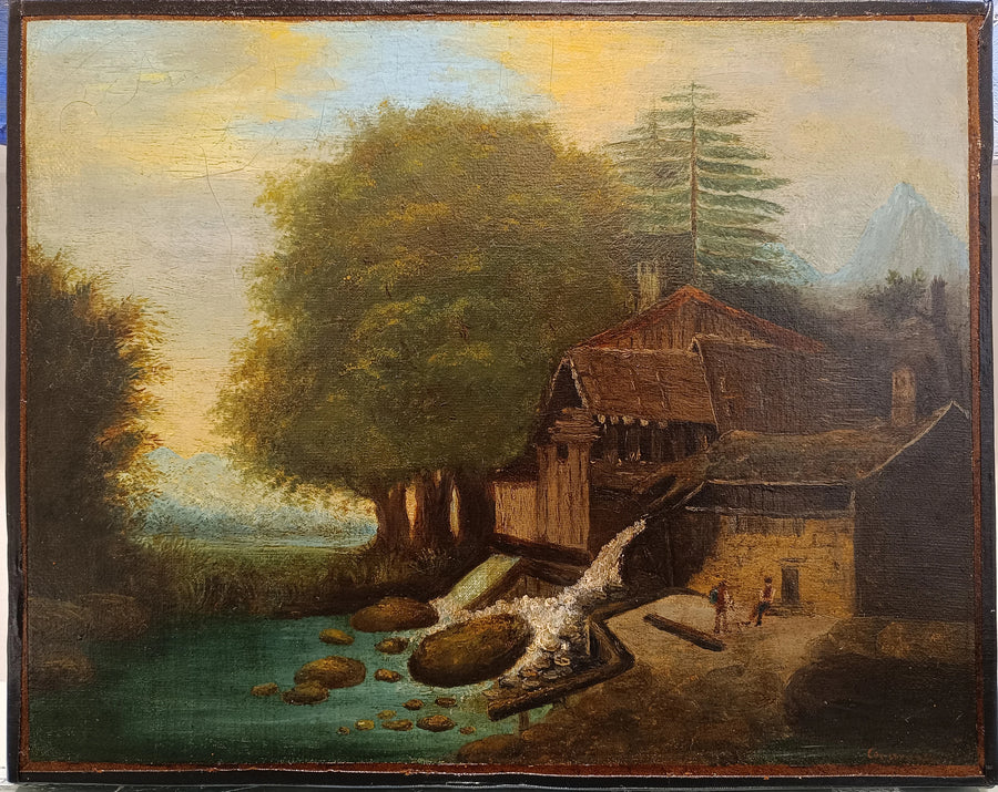 Landskap med mølle - Paul Cézanne