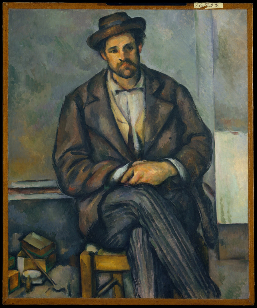 Sittende bonde - Paul Cézanne
